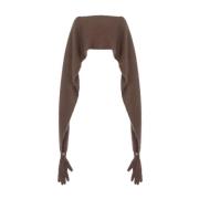 Moschino Brun Mohair-Ull Sjal Brown, Dam