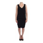 Roccobarocco Elegant svart knlngth jersey klnning Black, Dam