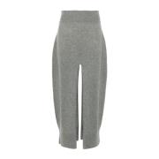 Stella McCartney Grå Melange Stickad Midi Kjol Gray, Dam