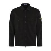 Stone Island Herr Overshirt Casual Stil Black, Herr