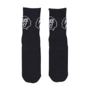 HUF Svart låg socka med logobroderi Black, Herr