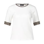 Marc Cain Leopard Print T-Shirt White, Dam