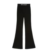 Palm Angels Wide Trousers Black, Dam