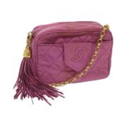 Chanel Vintage Pre-owned Satin chanel-vskor Pink, Dam