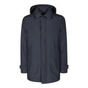 Herno Hooded Carcoat Blue, Herr