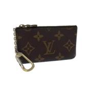 Louis Vuitton Vintage Pre-owned Belagd canvas nyckelhllare Brown, Dam