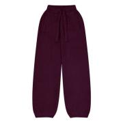 Laneus Sportiga Cashmere Silke Byxor Purple, Dam