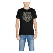 Antony Morato Svart enfärgad rund hals T-shirt Black, Herr