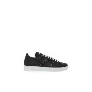 Kiton Kontraststygn Läder Sneakers Black, Herr