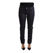 Ermanno Scervino Mörkblå Skinny Jeans med Logo Blue, Dam