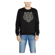 Antony Morato Svart All-Over Print Sweatshirt Black, Herr