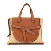 Loewe Pre-owned Pre-owned Raffia handvskor Beige, Dam