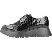 Wonders Platform Loafers Black, Dam