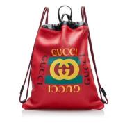 Gucci Vintage Pre-owned Laeder ryggsckar Red, Dam