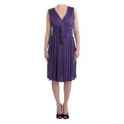 John Galliano Elegant Lila Jersey Klänning Purple, Dam