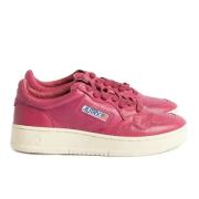 Autry Fuchsia Getläder Sneaker Pink, Dam