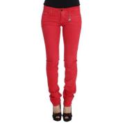 Costume National Röda Slim Fit Jeans Byxor Red, Dam