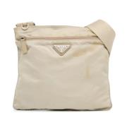 Prada Vintage Pre-owned Nylon prada-vskor Beige, Dam