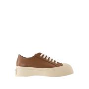 Marni Bruna Lädersneakers med Snörning Brown, Dam