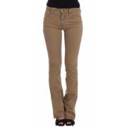 Costume National Beige Straight Leg Mode Jeans Beige, Dam