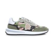 Philippe Model Chic Army Sneakers med Suede Accents Multicolor, Dam