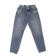 Amish Vintage Slim Fit Denim Jeans Blue, Dam