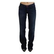 Costume National Chic Straight Leg Denim med låg midja Blue, Dam