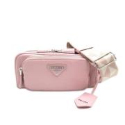 Prada Vintage Pre-owned Laeder crossbodyvskor Pink, Dam