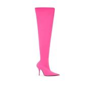 Balenciaga Elegant Rosa Polyester Ankelboots Pink, Dam