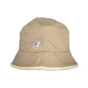 K-Way Beige Fischerhatt med Logo Print Beige, Herr