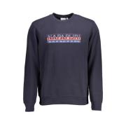 Napapijri Bl Cotton Logosweatshirt Blue, Herr