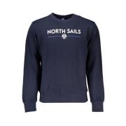 North Sails Borstad Sweatshirt med Logotyptryck Blue, Herr