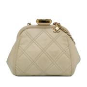 Chanel Vintage Pre-owned Laeder axelremsvskor White, Dam