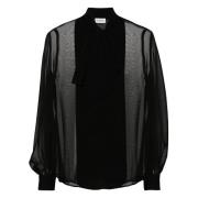 P.a.r.o.s.h. Svart Blus 013 Nero Black, Dam