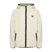 Tommy Jeans Vit Jacka Aw24 Dragkedja Stängning White, Herr