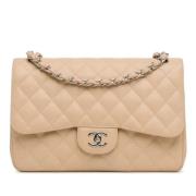 Chanel Vintage Pre-owned Laeder axelremsvskor Beige, Dam