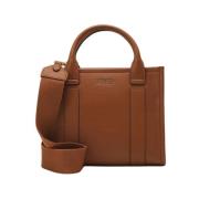 Liu Jo Handväska - Elegant Läder Tote Väska Brown, Dam