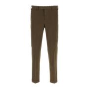 PT Torino Stretch Bomullsblandning Brun Byxor Brown, Herr