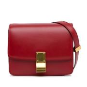 Celine Vintage Pre-owned Laeder crossbodyvskor Red, Dam