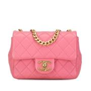 Chanel Vintage Pre-owned Laeder axelremsvskor Pink, Dam