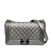 Chanel Vintage Pre-owned Laeder chanel-vskor Gray, Dam