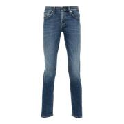 Dondup Blå Skinny Jeans Klassisk Design Blue, Herr