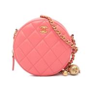 Chanel Vintage Pre-owned Laeder axelremsvskor Pink, Dam