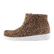 Nature Footwear Leopardmönstrad Mockaboots Brown, Dam