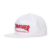 Thrasher Platt Skärm Keps Herr Skate Mag Logo Snapback White, Herr