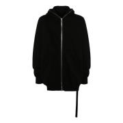 Rick Owens Svart Hoodie Sweater Jumbo Gimp Black, Herr