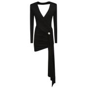 Elisabetta Franchi Svart Klänning Aw24 Dammode Black, Dam