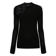 Ermanno Scervino Svart Crewneck Tröja Black, Dam