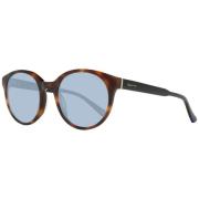 Gant Bruna Dam Solglasgon Runda Bla Linser Brown, Dam