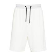 Giorgio Armani Vit Honungskaka Textur Dragsko Shorts White, Herr